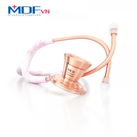 Ống nghe MDF ProCardial Cardiology Titanium - Georgia Pink Marble / RoseGold